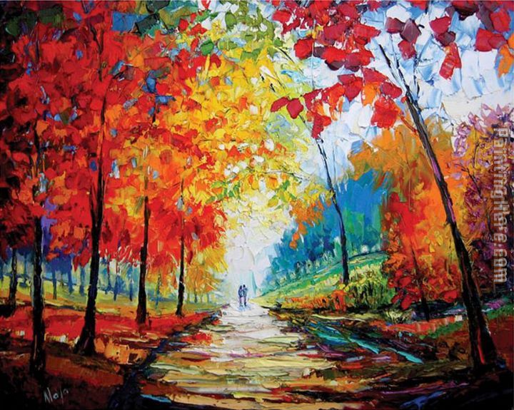 Autumn Impressions painting - Maya Green Autumn Impressions art painting